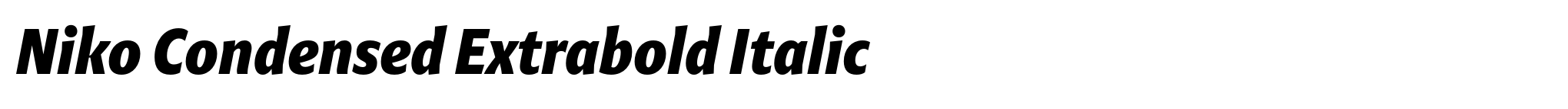 Niko Condensed Extrabold Italic image
